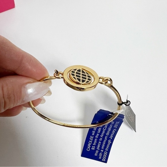 Carolee of New York gold tone 2 sided Hope and globe AmeriCares bracelet NWT - Picture 5 of 11